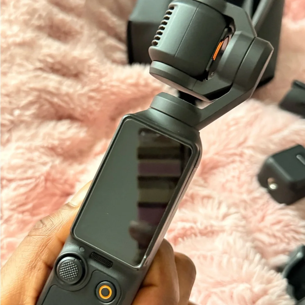 DJI Pocket 3 Gimbal Camera Bundle in Black with Gray Wind Muff